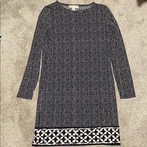 Michael Kors navy and white sheath dress